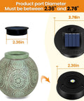 5 Pack Replacement Solar Light Tops Kit With No Fuss Easy Install For Outdoor DIY Hanging Lanterns Featuring 2.76 Inch Outer Ring