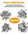 Image of Must Have Auto Interior Fasteners Kit For 100Pcs Car U Clips Nuts 6 8 10 12 Size Assortment With Stainless Steel Screws For Dash Door Panel And Interior Trim Repair, Heavy Duty 65 Mn Steel And 304 Stainless Construction For Long Lasting Hold, showing various sizes of zinc plated screws.