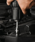 Using 47-Piece 1/4-Inch And 3/8-Inch Drive Socket Set With 90-Tooth Reversible Ratchet, Chrome Vanadium Steel Build on car engine