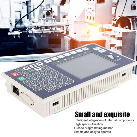4 Axis CNC Motion Controller System For Servo And Stepper Motors, Programmable CNC Controller With Large LCD Display, Pulse Ready, Compact Single Board Solution For Precise Motion And Easy G Code Programming, small white unit