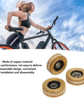 Electric Scooter Copper Motor Gear Set 38mm 3 Pack alongside cyclist, showcasing lightweight replacement gears for commuters and DIY projects.