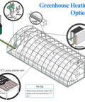 Diagram showing greenhouse heating options with water to air heat exchanger 12x12 with one inch copper ports for outdoor wood furnaces.