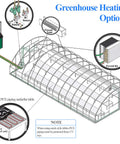 Diagram of greenhouse heating options with a water to air heat exchanger 16x16 for outdoor wood furnaces and forced air systems.