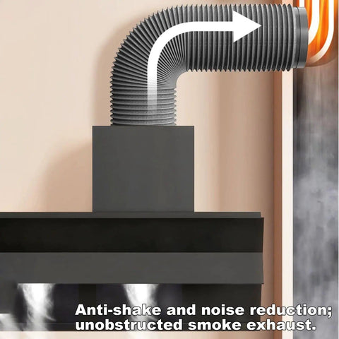 Heavy Duty Flexible PVC Aluminum Dryer Vent Hose For Range Hood And Exhaust Fans Insulated Duct Pipe HVAC Venting Air Ducting 170mm By 2m 6.7ft By 6.6ft Built To Last Smooth Interior And Triple Layer Durability depicted with anti-shake design.