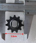 35 Tooth 11T Sprocket For Electric Motorbike ATV Quad Dirt Pit, Beefy Alloy Heat Treated High Strength Drive Sprocket, 35 Chain Compatible, Reduces Slippage And Wear, Improves Transmission Efficiency And Stability, Durable Performance, black sprocket measured at 3.8cm