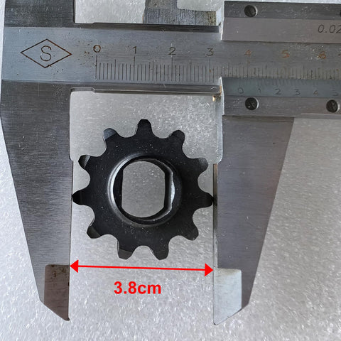 35 Tooth 11T Sprocket For Electric Motorbike ATV Quad Dirt Pit, Beefy Alloy Heat Treated High Strength Drive Sprocket, 35 Chain Compatible, Reduces Slippage And Wear, Improves Transmission Efficiency And Stability, Durable Performance, black sprocket measured at 3.8cm