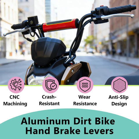 Left And Right Hand Brake Levers For Tuttio Soleil01 E Bike Aluminum Dirt Bike Levers With Folding Axle Mechanism, CNC Machined