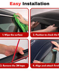 Installation steps for Outlander Rain Guards 2011-2020 Window Visors 4 Pack Out-Channel Deflectors For Mitsubishi SUV.