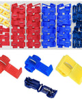 80 Pack Quick Splice Wire Connectors Solderless Snap Electrical Wire Terminals Insulated Crimp Connectors 22 10 AWG Easy Tap And Join Brass Construction For Reliable Fast Wiring Projects
