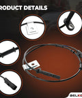 Keep Your Daily Driver Running Tight With These Straight Swap Front Abs Wheel Speed Sensors For 2010 To 2017 Chevy Equinox And Gmc Terrain 2.4L 3.0L 3.6L Pair close-up of sensors and connectors.