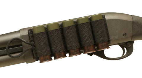 Five Round Tearaway Shotgun Cards for 12 Gauge Shells Black with Quick Detach backing on shotgun