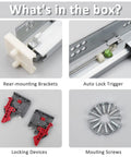 Heavy Duty 12 Pair 18 Inch Undermount Drawer Slides Boasting Smooth Soft Close Full Extension Cabinet Runners installation hardware.