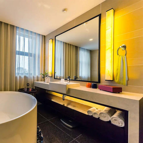 Modern bathroom with Drill Free Vacuum Suction Cup Towel Ring No Tools Needed Easy Install Stick And Go For Showers Holds Towels