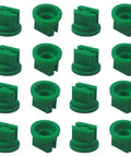 16Pcs 110 Degree Flat Fan Spray Nozzle Tips Set For Backpack Sprayer And Garden Spraying Work, green plastic tips, grid layout
