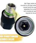 Air Conditioning Valve Core Kit 16 Pack R134A Universal AC Service Valves And Pressure Caps detail view