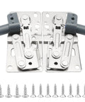 Two Pack Buttery Smooth Soft Close Pivot Tip Out Tray Hinges Heavy Duty Beast For Kitchen Cabinets And Furniture Doors Solid Steel Construction with screws