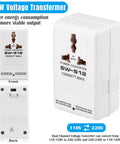 Dual Channel 110V To 220V Step Up And Down Voltage Converter For Travel Reversible 220V To 110V Compact Power Transformer
