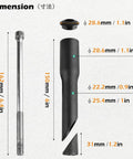 Dimensions of Quill Stem Riser Adapter for Bikes Aluminum 6061 With Polished Finish showing various measurements