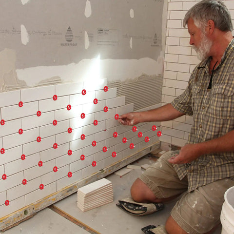 Hardcore 1/16 Inch Tile Leveling Clips And Spacer Set With 2000 White Base Plates Gets Your Walls Dead Flat For Ceramic Porcelain And Stone Stops Ugly Lippage Cold For Zero Sweat Grouting And An On Point Finish