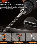 Close-up of COMOWARE 10-pc masonry drill bit set, carbide, 1/8–1/2 in, for concrete/brick/cement