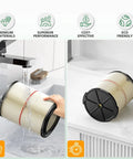 2 Pack Replacement Cartridge Filter For Craftsman 17816 9-17816 Wet Dry Vac Compatible, shown being washed and air dried.