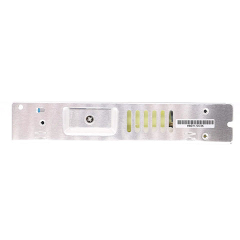LRS Series 24V 6.5A 156W Switching Power Supply Single Output Built To Last, UL And CE Certified, Wide Input Range 85 to 132 VAC or 170 to 264 VAC Switch, Short Circuit Overload Over Voltage Over Temperature Protection, silver metal side view