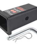 2-1/2 To 2 Inch Hitch Reducer Sleeve With 5/8 Inch Pin And Clip Included Carbon Steel Trailer Receiver Adapter For Class V Trucks To Class III And IV Towing Heavy Duty Fit Quick Install Durable Construction