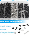 All In One 240Pcs M5 T Nuts And Screws Hardware Kit For 2020 Aluminum Extrusion Hammer Head T Slot Nuts in storage box