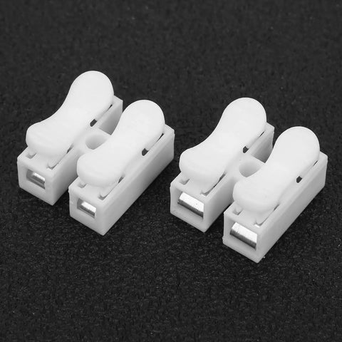 Front view of Fast Wiring Quick Connector Cable Clamp Terminal Block With Flame Retardant Plastic Spring Type, rated 250V 10A.