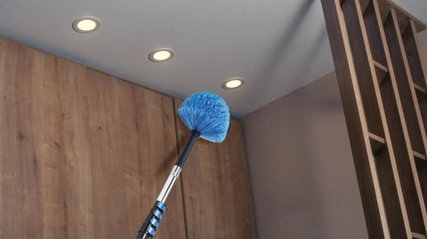 Six Foot Telescoping Extension Pole With Aluminum Shaft And EVA Grip Flip Lock Adjustable Sections for high ceilings cleaning