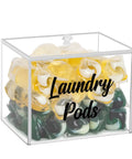 Premium Acrylic Laundry Pods Container With Lid Clear Pod Holder For Tide Pods And Detergent Capsules Storage Dispenser Jar