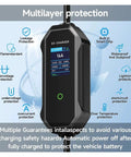 Portable Type Two Ev Charging Station, 11Kw 16A Three Phase Wallbox with detailed safety features and protective design.
