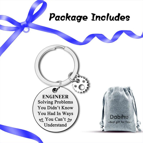Keychain Gift For Students And Pros Alike A Funny Yet Practical Graduation Token For Mechanical Civil Architectural Software And Electrical Engineers And A Great Teacher Appreciation Gift with pendant and velvet pouch
