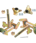 Go Kart Front Steering Knuckle Spindles Front Wheel Hubs Kit Three Stud Beefed Up For Karting ATV UTV Drift Trike