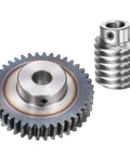 Heavy Duty 40 To 1 Worm Gear Set With 1.5 Module, 40 Teeth, Right Rotation Drive Gear Box For Precision Transmission, 45 Steel uxcell