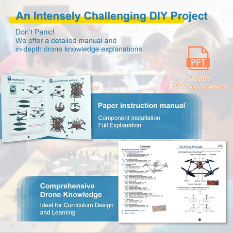 Build Your Own Dope Drone Kit With Brushless Motors And Dual Cameras manual and PPT courseware details.