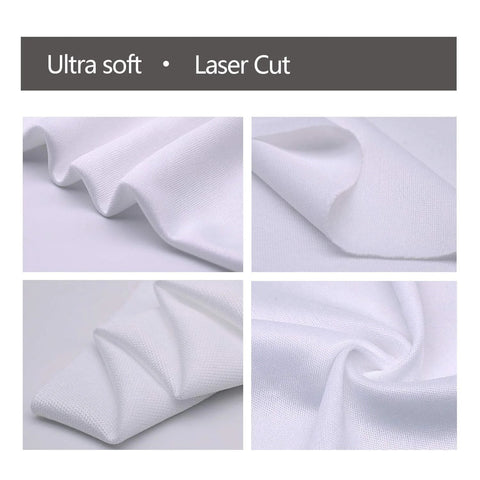 AAWipes cleanroom cloths 9x9 white polyester double-knit fabric close-up collage