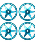 Beefed Up CNC Machined Aluminum RC Wheel Hubs For 1X10 Scale Cars, Stability Boost, Easy Install, Rugged Blue Hubs