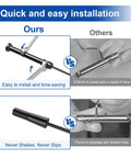 Comparison of installation methods for 10 Pack Swageless Invisible Cable Railing Kit for Deck and Stair Railings in Black Finish.