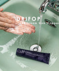 Universal Bathroom Sink Stopper And Drain Strainer No Fuss Pop Up Plug With Stainless Steel Hair Catcher in sink use