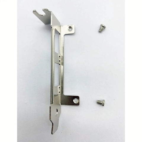 Top Shelf Knockout Low Profile Bracket For Intel E10G42BTDA X520-DA2 X520-SR2 X710-DA2 Server Network Cards, steel with screws.