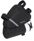 Ultralight Reflective Triangle Frame Bag For Bikes With Water Bottle Pouch in black finish