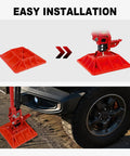 48 Inch Utility High Lift Farm Jack With Base Mate And Off Road Base Stand lifting a car on soft ground
