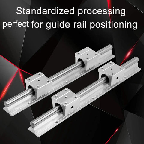 Heavy Duty SCS12LUU 300mm Linear Rails With SBR12UU Slide Blocks Precise Smooth Motion System For CNC Machines 3D Printers Robotics And Automation Projects And Prototyping, 300mm aluminum rails