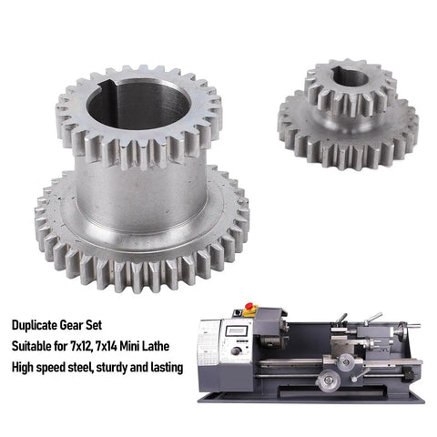 Lathe Duplicate Gear Set With Two Speed High Low Transmission, Metal Gear Replacement For Mini Lathe 0618 7x12 7x14