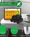 2 Gallon Biodegradable Mini Trash Bags Unscented Black Liners For Bathroom Kitchen Office Car Small Waste Baskets 105 Count Compostable Heavy Duty Bulk Pack For Eco Friendly Cleanup