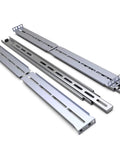 Heavy Duty Rackmount Sliding Rails Kit For 2U To 8U Server Racks Featuring Adjustable 26 To 40 Inch Depth And Rock Solid 130 Pound Limit, metal sliding rails for server equipment.