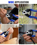 Heavy Duty 8 Inch Wire Rope Cutter With Hardened Blades Stainless Steel Cable Cutter For Clean Burr Free Cuts On Tough Jobs Built From CR V Steel For Rigging Construction Camping And DIY used on wire, fence, and cable