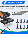Must Have Multi Size Red Dot Screw Kit 60 Piece Set With M3, M3.5, M4, 4-40 And 6-32 Screws shown with tools and red dot sight