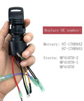 Boat Ignition Switch With Key Replacement For Mercury Mariner Outboard Motors, 3 Position 6 Wire held in hand